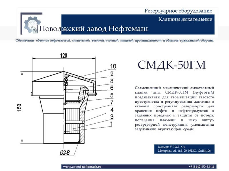 Клапан-дыхательный-СМДК-50-ГМ